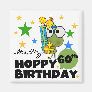 Froggie Hoppy 60th Birthday Magnet