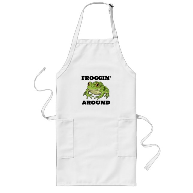 Froggin' around hoodie long apron (Front)