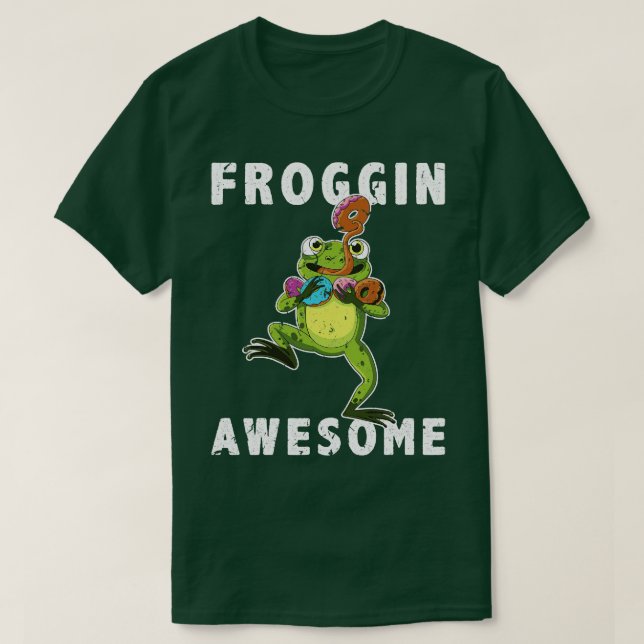 Froggin Awesome Frog T-Shirt (Design Front)