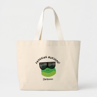 Frogging Awesome Large Tote Bag