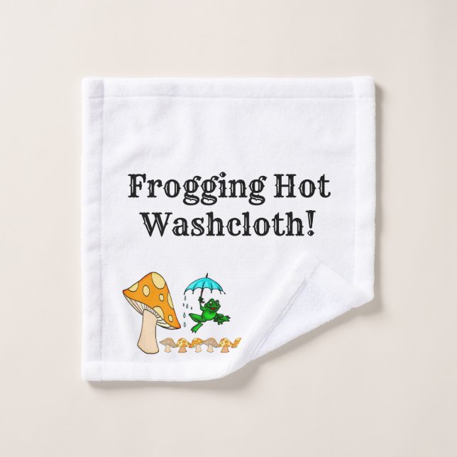 Frogging Hot Towels Mushroom Bathroom Towel Sets (Wash Cloth)