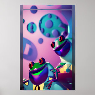 Froggled Ken Gage Fantasy Frog Poster