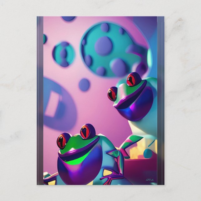 Froggled Ken Gauge Fantasy Frog Postcard (Front)