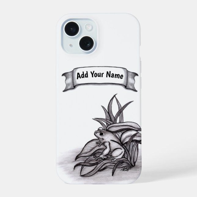 Froggy , Add Your Name iPhone 15 Case (Back)