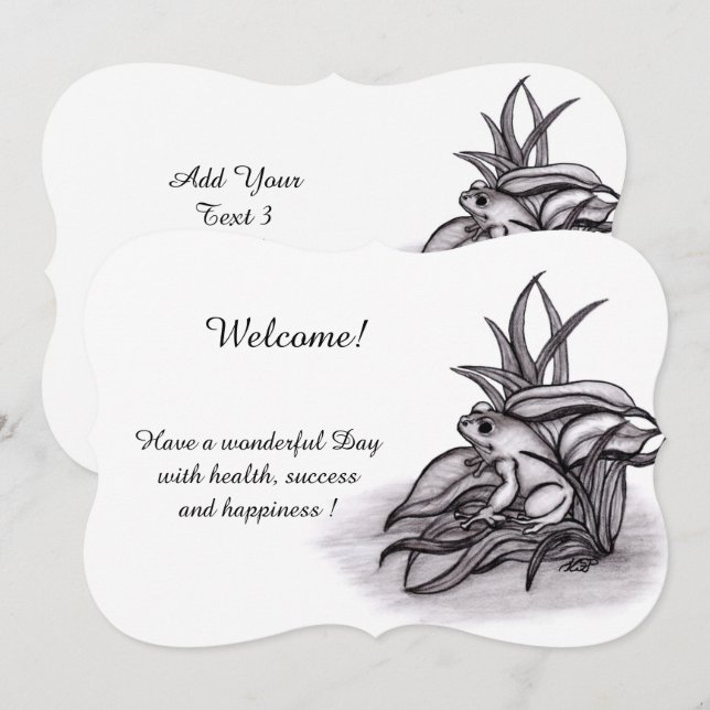 Froggy , Add Your Text Invitation (Front/Back)