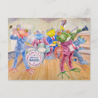 "Froggy Band" Postcard