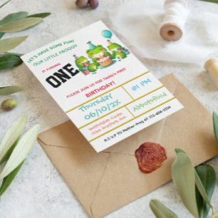 Froggy Birthday Celebration - 1 Year! Invitation