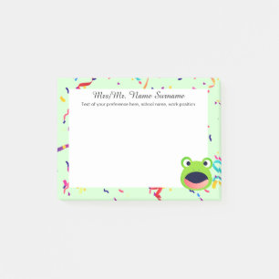 Froggy Colourful Confetti Post-it Notes