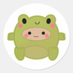 froggy costume classic round sticker