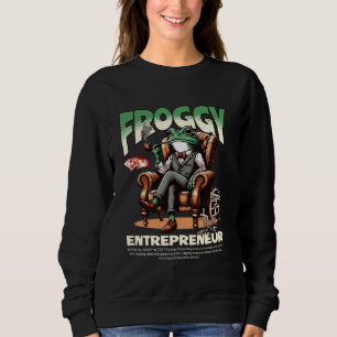 Froggy Entrepreneur Frog Business Funny Animal Str Sweatshirt