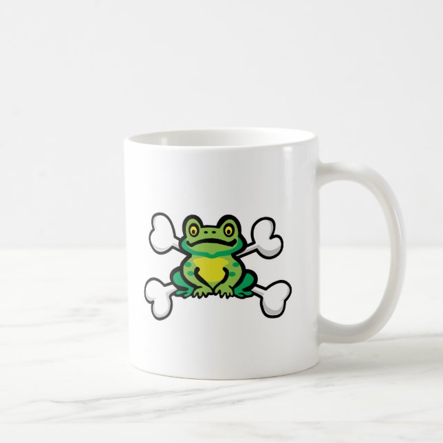 froggy frog Skull and Crossbones Coffee Mug (Right)