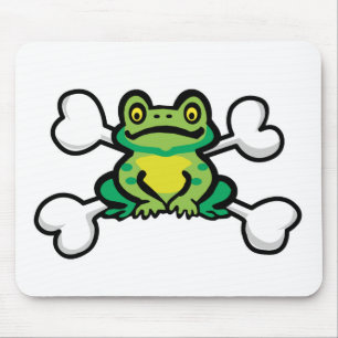 froggy frog Skull and Crossbones Mouse Pad
