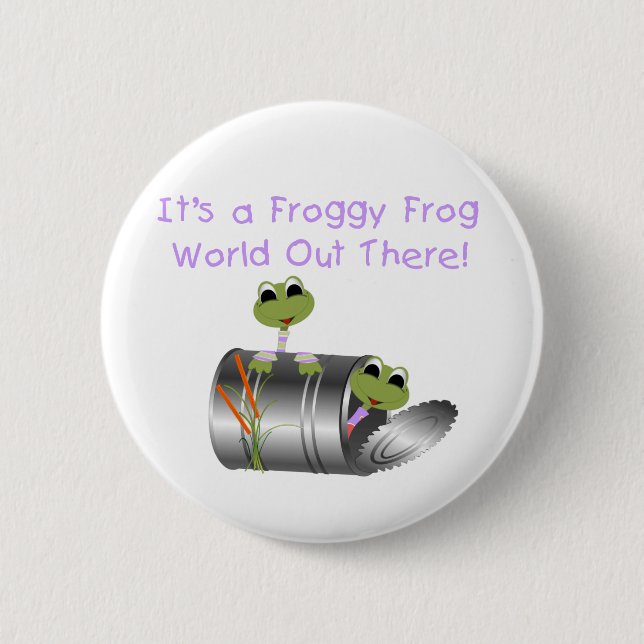 FROGGY FROG WORLD Button (Front)