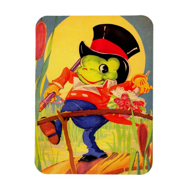 Froggy gone a-courtin’ magnet (Vertical)