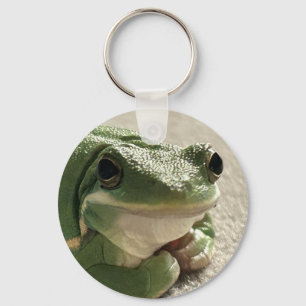 Froggy Green Tree Frog  Key Ring