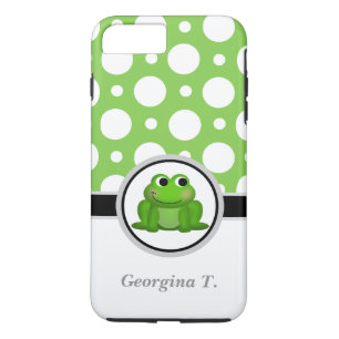 Froggy Green & White Polka Dot iPhone 7 Plus Case