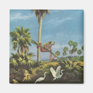 Froggy lookout - magnet