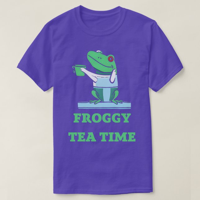 Froggy tea time T-Shirt (Design Front)