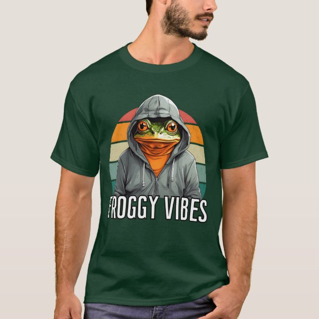 Froggy Vibes Frog Design T-Shirt (Front)