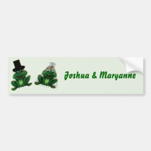 Froggy Wedding - Bumper Sticker with Names