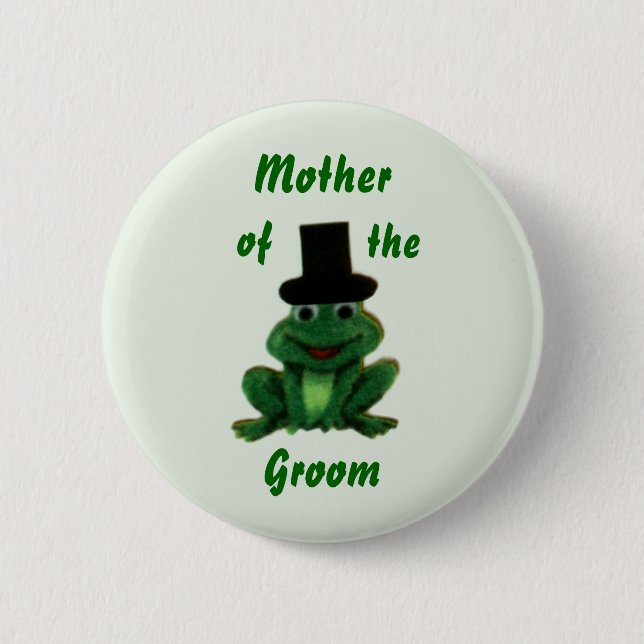 Froggy Wedding - Groom's Family Button - Style 2 (Front)