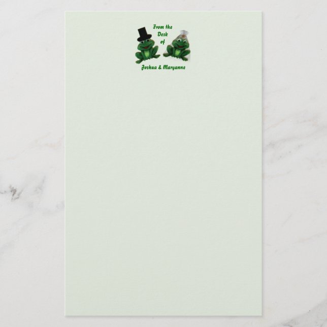 Froggy Wedding - Stationary Stationery (Front)