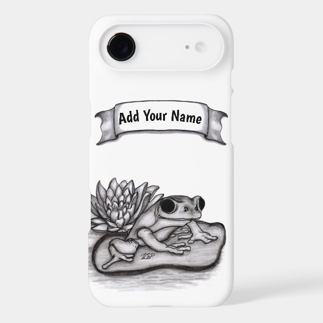 Froggy with Lotus Flower , Add Your Name (Back)