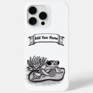 Froggy with Lotus Flower , Add Your Name iPhone 15 Pro Max Case