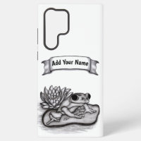 Froggy with Lotus Flower , Add Your Name