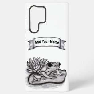 Froggy with Lotus Flower , Add Your Name Samsung Galaxy Case