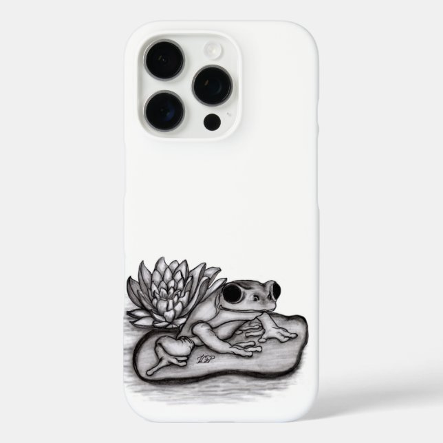 Froggy with Lotus Flower Case-Mate iPhone Case (Back)