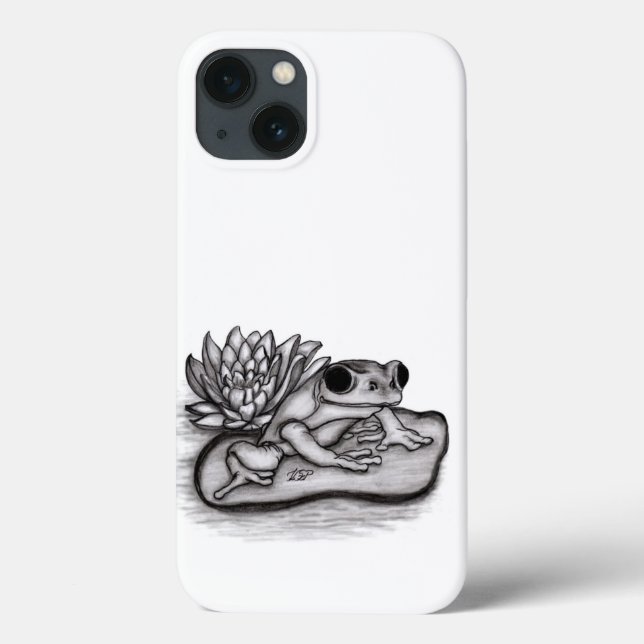 Froggy with Lotus Flower Case-Mate iPhone Case (Back)