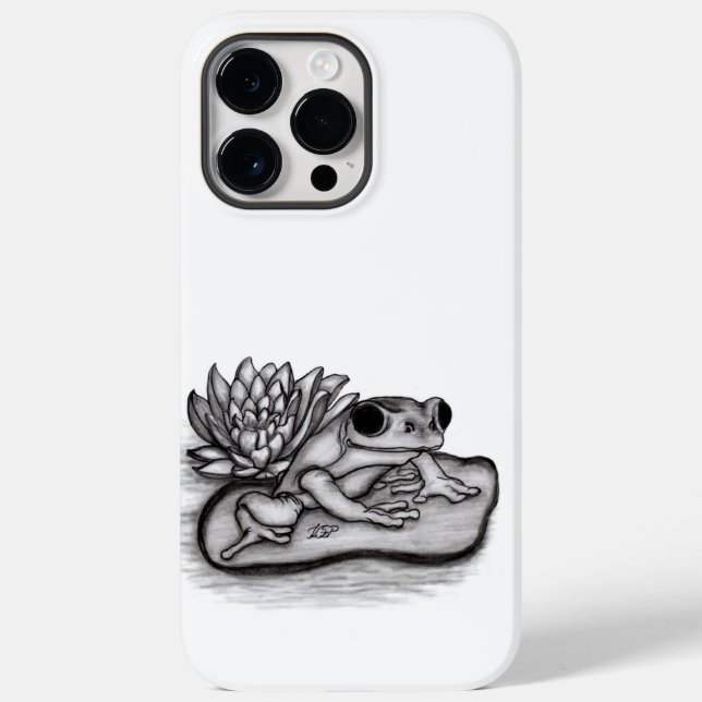 Froggy with Lotus Flower Case-Mate iPhone Case (Back)