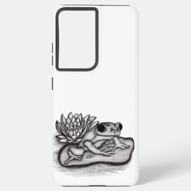 Froggy with Lotus Flower Samsung Galaxy S21 Ultra Case (Back)