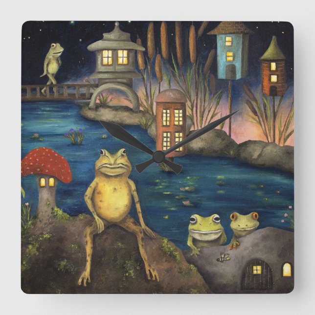 frogland square wall clock (Front)