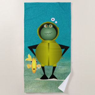 Frogman Beach Towel
