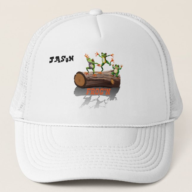 "Frog'n" Customisable  Trucker Hat (Front)