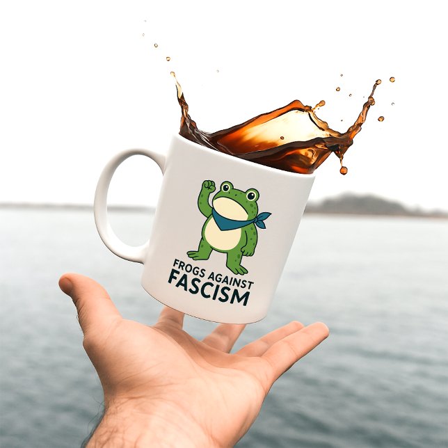 Frogs Against Fascism Portland Frog Protest Coffee Mug (Creator Uploaded)