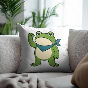 Frogs Against Fascism Portland Frog Protest Cushion