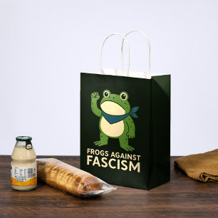 Frogs Against Fascism Portland Frog Protest Medium Gift Bag