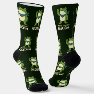Frogs Against Fascism Portland Frog Protest Socks