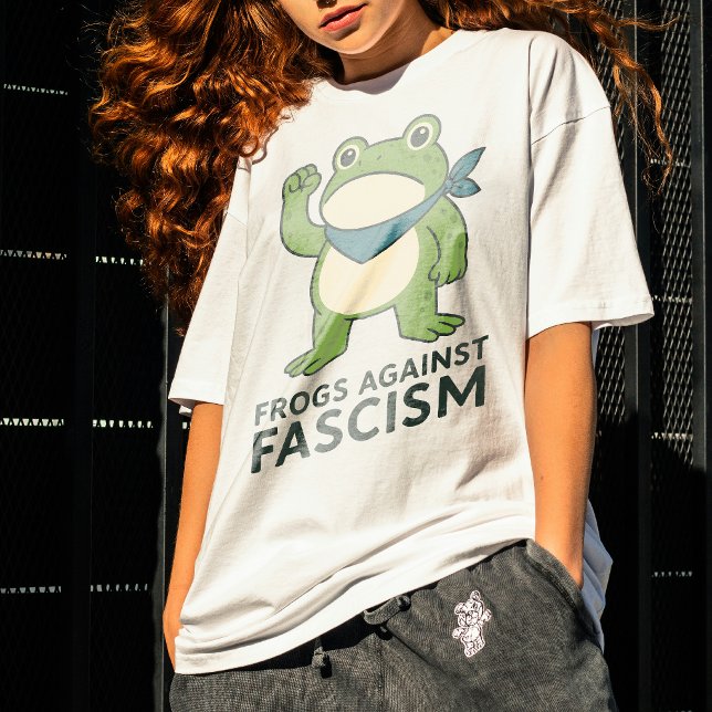 Frogs Against Fascism Portland Frog Protest T-Shirt (Creator Uploaded)