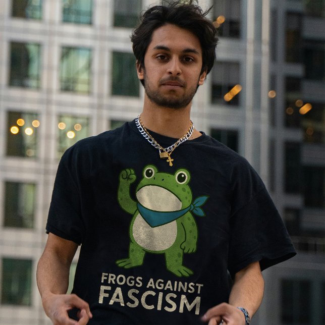 Frogs Against Fascism Portland Frog Protest T-Shirt (Creator Uploaded)