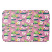 Frogs and Lily Pads Cute Custom Pink