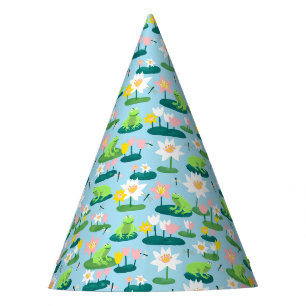 Frogs and Lily Pads Cute Kids Birthday Party Hat