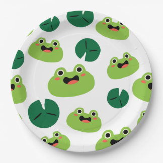 Frogs and Lily Pads Paper Plate