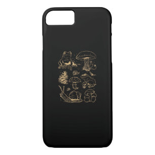 Frogs And Mushrooms Vintage Sketch – Aesthetic Gob iPhone 8/7 Case
