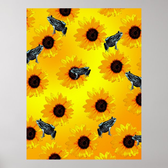 Frogs And Sunflowers, Poster (Front)