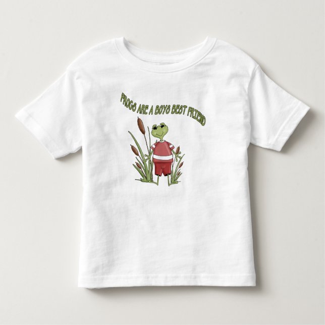 Frogs Are a Boys Best Friend Toddler T-Shirt (Front)