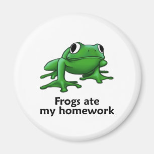 Frogs ate my Homework Magnet